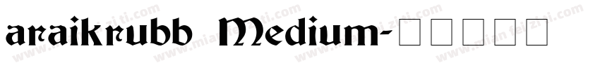 araikrubb Medium字体转换